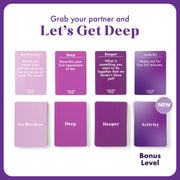 Let's Get Deep, A Question Card Game for Couples by Relatable | Great for Date Night Ideas, Couples Gifts, and Long Distance Relationship Games, Includes 200 Cards