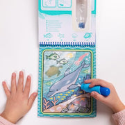 Melissa & Doug On the Go Water Wow! Under the Sea Color-Reveal Activity Pad | 4 Reusable Coloring Boards, Refillable Water Pen, Mess-Free Travel Toys, Arts & Crafts, Preschool Toys for Kids, Ages 3+
