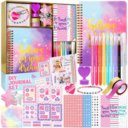 Nollh DlY Journal Kit for Girls Scrapbook Gifts for 8-12 Year Old Girl | 200+PCS Teen Tween Girl Gifts Trendy Stuff Stationery Set Art Crafts Kit 8 9 10 11 12 13 14 Year Old Girl Birthday Gift