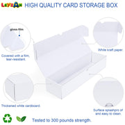 Trading Card Storage Box, 8-Pack 1000 Count Cardboard TCG & Sport Card Box | Trading Card Storage with Divider and Labels, Card Organizer Box for MTG, Magic, Football, Basketball, Game Card Collections