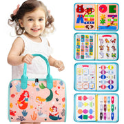 Teefrye Toddlers Busy Board Montessori Toys for Old 1-3 Year Girl Busy Book | Educational Activity Board Sensory Travel Toy Ages 2-4 Birthday Gift Learning Fine Motor Skills Toy Quiet Book juguetes niñas