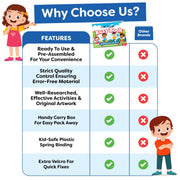 Montessori Busy Book & Preschool Learning Workbook for Toddlers Ages 3-5 | Preassembled Quiet Activity Book - Educational Travel Toy - Toys and Gifts for Kids