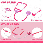 Liberry Toddlers Doctor Kit Toy for Girls Boys Ages 2 3 4 5, Pink | Kids Doctor Playset with Cart, Costume & Stethoscope, Role Play, Pretend Play Medical Toys, Birthday Gift