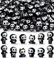 Celltestria 60pcs Halloween Mini Figurines Resin Ghost Toys | Halloween Party Favor Bag Fillers Embellishments Scrapbook Micro Fairy Garden Decor