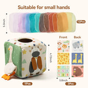 Youuys Baby Tissue Box Toy for Babies 6-12 Months, Montessori Sensory Toys for 1 Year Old Boy, Infant Toy with Crinkle Tissues & Fine Motor, for 6 9 12 18 Months Old Kids 1st Birthday