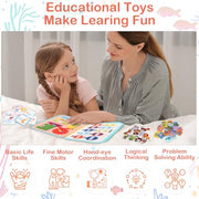 Teefrye Toddlers Busy Board Montessori Toys for Old 1-3 Year Girl Busy Book | Educational Activity Board Sensory Travel Toy Ages 2-4 Birthday Gift Learning Fine Motor Skills Toy Quiet Book juguetes niñas