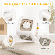 SOCBTNSO Montessori Busy Cube Travel Toy for Toddlers | Learning Fine Motor Skills, Toys for 1 Year Old Boy, 6 9 12 Months Baby Shower Gifts