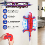 Loueouv RC Wall Climbing Gecko, Rechargeable Remote Control Robot for Kids | 360° Rotating RC Stunt Car with Light, Wall Crawler Lizard Toys for 3-12 Year Old Boys Girls Kids Toys