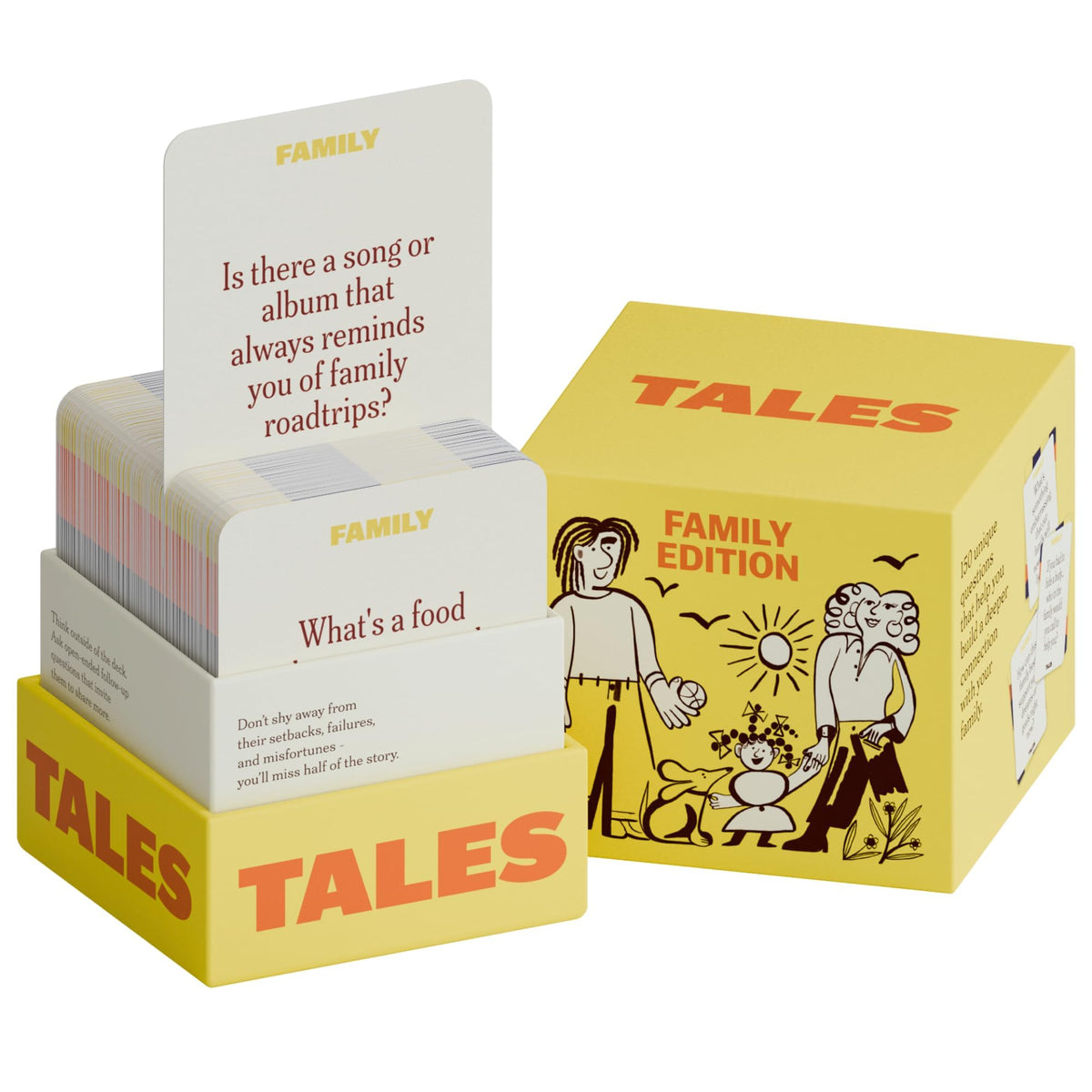 TALES 150 Conversation Cards, Family Edition, Create Meaningful Connections