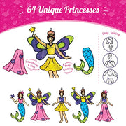 Imagimake Window Art - Princess, Mermaid, Unicorn 16 Pieces Suncatcher Kit | Stained Glass Painting Craft Activities for Kids, Creative DIY Window Clings, 5,6,7,8,9,10,12 Years Old Girls Birthday Gift