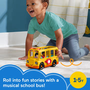Fisher-Price Little People School Bus Toddler Toy | Push-Along Vehicle, Lights Music & Sounds, 2 Figures, Preschool Kids Ages 1+ Years