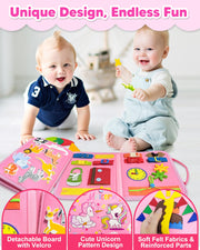 Exorany Busy Board Montessori Toys for Toddler Girl Birthday Gift Busy Book | Airplane Car Travel Toy, Learning Educational Toys, Activity Book, Toddler Activities, Sensory Toys, Fine Motor Skills