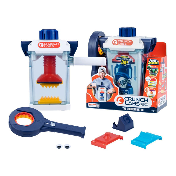 CrunchLabs by Mark Rober, The Crunchinator, STEM Toys for Ages 8-13 | Inspired by Mark Rober, 3 interchangeable plates, contained chamber, and phone holder; science kits for kids ages 8+