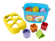 Fisher-Price Baby's First Blocks, Ages 6+ Months | BPA-free plastic,ASTM F963 compliant, sorting + stacking skills, 10 blocks + bucket, no batteries