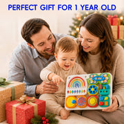 auby Busy Board 3.0 Detachable & Assemblable Toy for Toddlers 1+ | Portable Learning Activity Board with 7 Travel-Friendly Tools, Fine Motor Skills Development