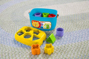 Fisher-Price Baby's First Blocks, Ages 6+ Months | BPA-free plastic,ASTM F963 compliant, sorting + stacking skills, 10 blocks + bucket, no batteries