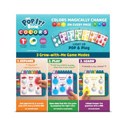 Chuckle & Roar Pop It Book, Colors, English & Spanish, Quiet Mode, 1–4+ | English & Spanish Color Toddler Learning Toys, Quiet Mode Option, Sturdy Plastic Sensory Toys, Busy Book for Toddlers 1-3