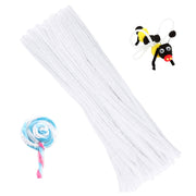 100 Pieces Pipe Cleaners Craft Chenille Stem White Pipe Cleaners