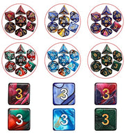 CiaraQ 182pcs Polyhedral Dice Set for Dungeon and Dragons MTG Table Games | 26 Role-Playing Dice Sets for D&D with Storage Bag. 7 dice each (D4-D20), Classic Numbers, Ages 14+
