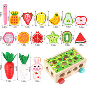 Toddlers Montessori Wooden Educational Toys for Boys Girls Age 1-3 Year Old | Shape Sorting Toys 1st One First Birthday Girl Gifts for Baby Kids 1 2 3, Wood Preschool Learning Fine Motor Skills Game