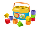 Fisher-Price Baby's First Blocks, Ages 6+ Months | BPA-free plastic,ASTM F963 compliant, sorting + stacking skills, 10 blocks + bucket, no batteries