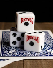 Bicycle 5 Dice Set Six Sided D6 Standard Game White Black 16 mm | Premium quality, Made with recycled and sustainably sourced materials, 5 count