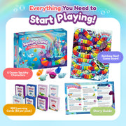 The Fidget Game SquishyLand in Rainbow Reef Board Game, Pre-K to 2nd Grade | Educational & Phonics Kindergarten Learning Activities, Mochi Squishy Toys Set, 2-6 Players