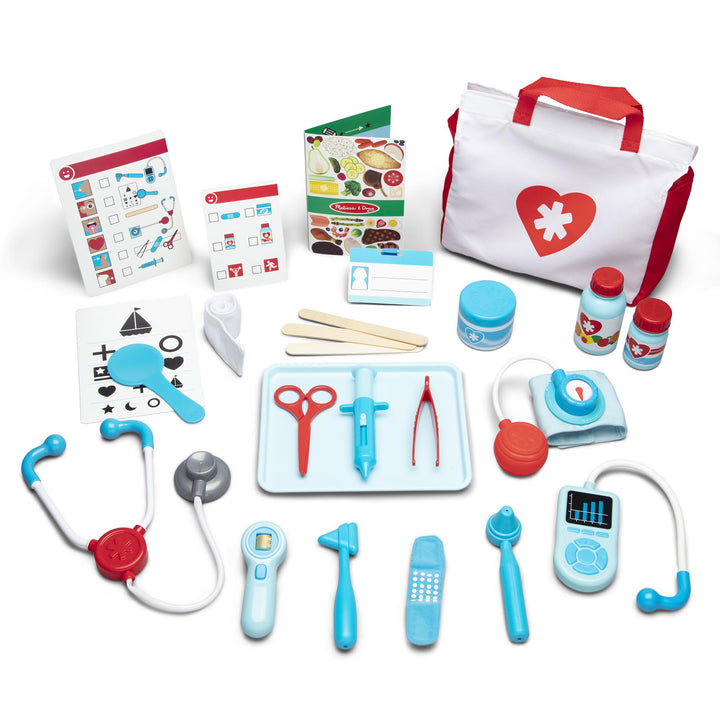 Melissa & Doug Get Well Doctor Kit, 25-Piece Toddler Doctor Play Set, Realistic Pretend Play Toys & Accessories, Preschool Toys for Girls & Boys Ages 3+
