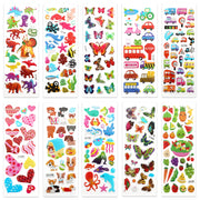 Puffy 3D Sticker for Kid & Toddler 500+ Variety Pack Cute Scrapbook Sticker | Craft for Scrapbooking Journal Gifts and Rewards Including Animal, Numbers, Fruits, Fish, Dinosaurs, Cars and More…