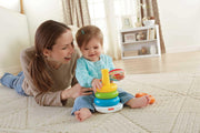 Fisher-Price Baby’s First Blocks & Rock-a-Stack Toy Set | Bucket of 10 Shapes, Ring Stacking Activity, For Infants & Toddlers Ages 6+ Months (Amazon Exclusive)