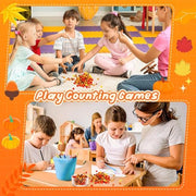 JUNEBRUSHS 150Pcs Fall Mini Erasers, Cute Thanksgiving Erasers Bulk | Mini Erasers for Maple Leaf, Novelty Pencil Erasers Stationery for Classroom Prizes, Homework Rewards, Gifts Party Favors