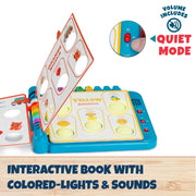Chuckle & Roar Pop It Book, Colors, English & Spanish, Quiet Mode, 1–4+ | English & Spanish Color Toddler Learning Toys, Quiet Mode Option, Sturdy Plastic Sensory Toys, Busy Book for Toddlers 1-3
