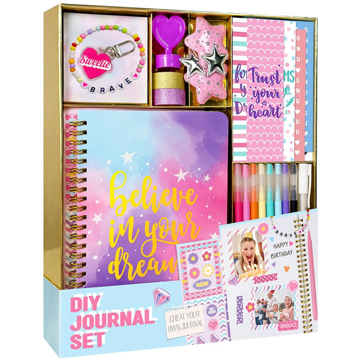 Nollh DlY Journal Kit for Girls Scrapbook Gifts for 8-12 Year Old Girl | 200+PCS Teen Tween Girl Gifts Trendy Stuff Stationery Set Art Crafts Kit 8 9 10 11 12 13 14 Year Old Girl Birthday Gift