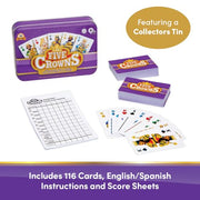 Five Crowns Collectible Tin – Card Game for Kids and Adults, Family Game Night, The Game isn’t Over Until the Kings Go Wild, 5 Suited Rummy Style Card Game, 1-7 Players, Ages 8+