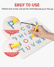 GAMENOTE Magnetic Letter Board Double Sided, ABC Alphabet Tracing Board | 2 in 1 preschool learning toy, uppercase lowercase letters, handwriting practice, educational classroom toy for toddlers kids