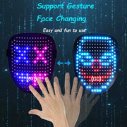 JDBMAOYE LED Light Up Mask with Gesture Sensing,Perfect Gifts for Teen Boys | Gift for Halloween Costume Mask Birthday Christmas Cosplay, Rechargeable, 50 Glowing Patterns, Cool Toys For Kids Adults