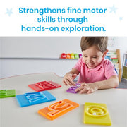 hand2mind MarbleTracers - Lowercase Letters, 24 Letter Trays, 10 Marbles | Preschool Learning Activities, Fine Motor Skills Toys, Kindergarten Centers for Classroom, Handwriting Practice