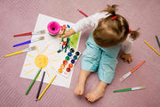 10Pcs Paint Brushes for Kids, Anezus Kids Paint Brushes Toddler Large Chubby Brushes Round and Flat Preschool Painting Brushes for Washable Paint Acrylic Paint