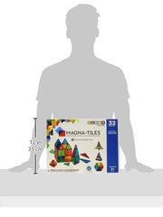 MAGNA-TILES Classic 32-Piece Magnetic Construction Set, The Original Magnetic Building Brand