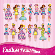 Imagimake DIY Magnetic Dress-Up Princess, 30 Magnetic Dresses & Accessories | Pretend Play Magnetic Toys for Kids, Interchange & Create Unlimited Outfits, Gift for Girls Ages 3,4,5,6,7,8 Years Old