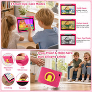 Android 16 Kids Tablet HD 10 Inch with Stylus & Case, 24GB RAM 64GB ROM 1TB