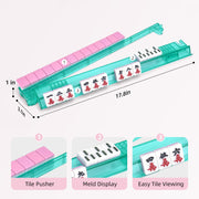 Premium Clear Mahjong Racks with Pushers,4-Pack Non-Slip Acrylic Racks