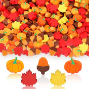 JUNEBRUSHS 150Pcs Fall Mini Erasers, Cute Thanksgiving Erasers Bulk | Mini Erasers for Maple Leaf, Novelty Pencil Erasers Stationery for Classroom Prizes, Homework Rewards, Gifts Party Favors