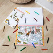 Melissa & Doug Seek & Find Sticker Pad Animals Activity Toy | 21 Pages, 14 Animal Scenes, 400 Color-Coded Stickers, Matching & Coloring Skills, Arts & Crafts Travel Toys for Kids, Ages 4+