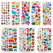 Puffy 3D Sticker for Kid & Toddler 500+ Variety Pack Cute Scrapbook Sticker | Craft for Scrapbooking Journal Gifts and Rewards Including Animal, Numbers, Fruits, Fish, Dinosaurs, Cars and More…