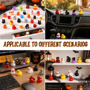 DULEFUN 61Pcs Halloween Mini Resin Duck Figures Halloween Party Favors Gift | Cute Small Little Duckies Statues Bulk Set for Office Desk Tiered Tray Decor Halloween Party Supplies Decoration