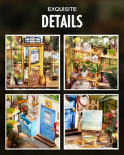 Rolife DIY Miniature Greenhouse Kits for Adults - Cathy's Flower House | Beginner-Friendly Diorama Kits Mayberry Street Tiny House For Adults, Birthday/Christmas Decor Crafts Gifts For Plant Lovers