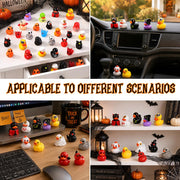 DULEFUN 61Pcs Halloween Mini Resin Duck Figures Halloween Party Favors Gift | Cute Small Little Duckies Statues Bulk Set for Office Desk Tiered Tray Decor Halloween Party Supplies Decoration