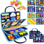 Gojmzo Busy Board Montessori Toys for Toddler Boy Girl Gifts Busy Book | Sensory Toys, Airplane Car Travel Toy, Learning Educational Toys, Activity Book, Toddler Activities, Fine Motor Skills