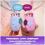 Peekimo Pink Interactive Pet and Wearable Charm Accessory, 100+ Reactions | Reacts to Touch & Voice, Nurture & Play Games, Wear Lanyard or Clip as a Bag Charm; 1 AAA Battery, Kids Toys for Ages 5+